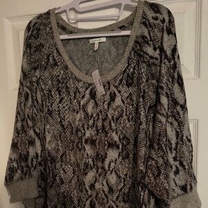Snakeskin Print Sweater